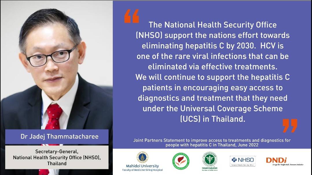 Thai partners unite with DNDi to improve access to treatments and diagnostics for people with hepatitis C in Thailand